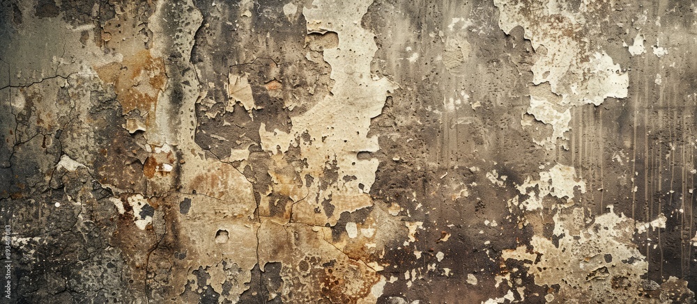 Poster Macro view of a grunge-textured old wall with ample copy space image.