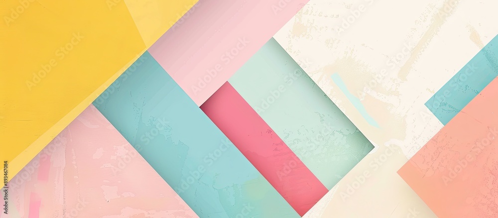 Leinwandbilder a colorful geometric design provides a delightful backdrop for your text or graphics, featuring soft