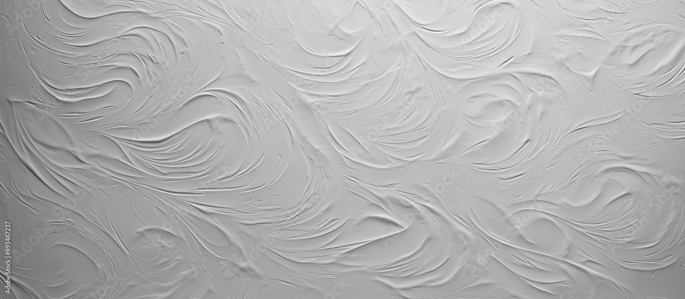 Leinwandbilder a textured gray paper with elegant white embossed strokes ideal for showcasing designs against a cle