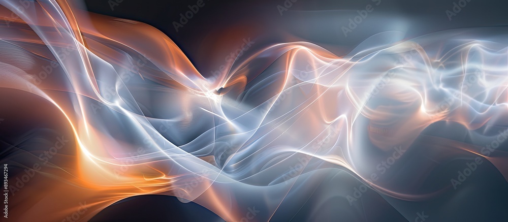 Fototapete Intriguing and abstract light patterns suitable as a backdrop with copy space image.