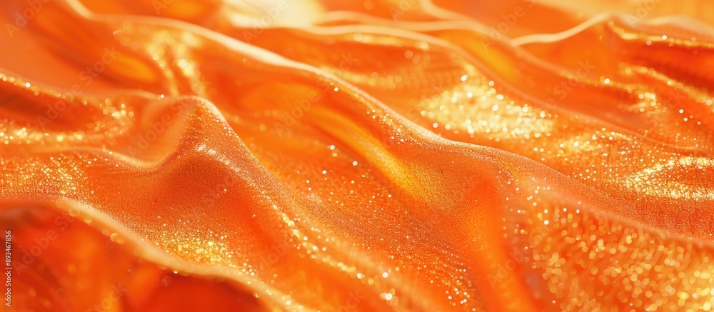 Aufkleber Vibrant orange metallic background providing a unique texture for design purposes, featuring a shiny surface with copy space image.