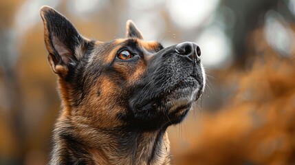 Close-up of a dog's focused expression during a contest event, highlighting the intensity and action of the moment