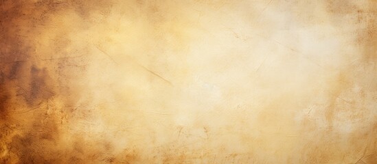 Fototapeta premium Rough textured beige paper background with blank copy space image, featuring light spots in white, yellow, and brown hues.