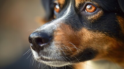 Close-up of a dog's determined expression during a contest event, emphasizing focus and action