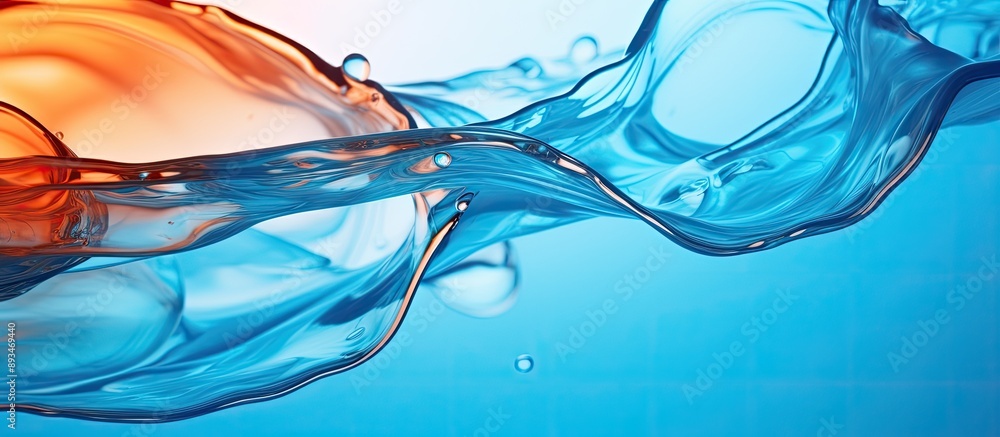 Aufkleber macro photograph showcasing a liquid water abstract background with copy space image.