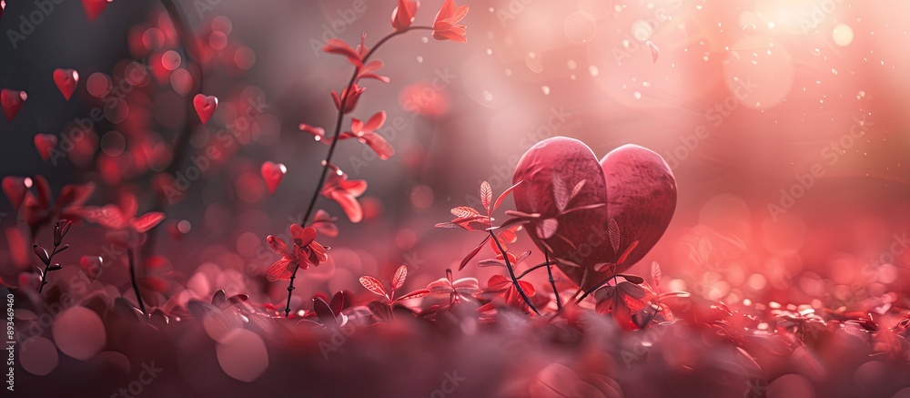 Poster valentine's day confession with a romantic background of a copy space image.