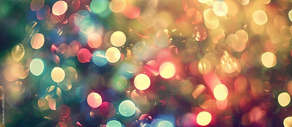 Leinwandbilder colorful vintage bokeh creating a charming backdrop for a copy space image.