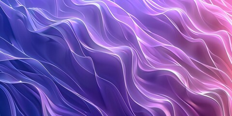 Fototapeta premium Abstract background with wavy elements and shimmering effect in lilac and blue tones, smooth forms.