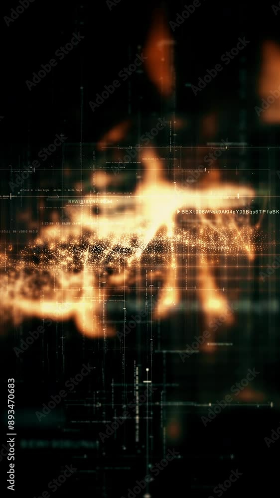 Poster advance metaverse, hi-tech digital data telemetry with encrypted numbers, display dynamic background