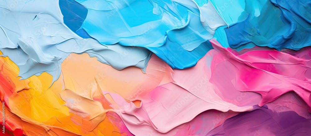 Aufkleber colorful torn paper creating a vibrant background with copy space image.