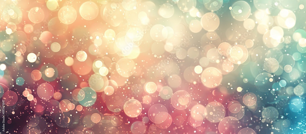 Leinwandbilder colorful vintage bokeh creating a charming backdrop for a copy space image.