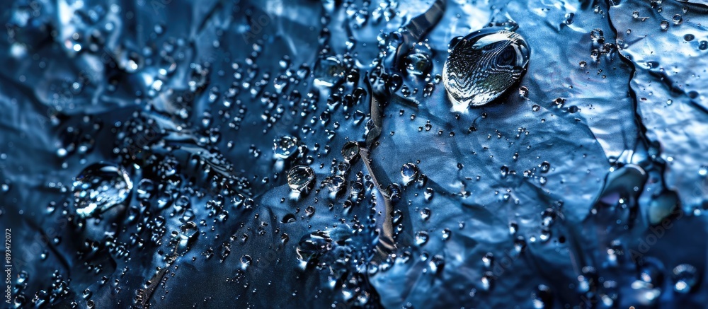 Fototapete metallic blue backdrop with a textured foam surface providing copy space image for your text.