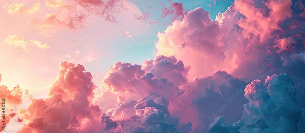 Aufkleber The stunning sky and clouds provide an excellent background with ample copy space image on the left side.