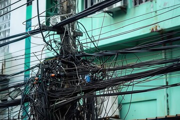 Messy Electrical Wires and Cables