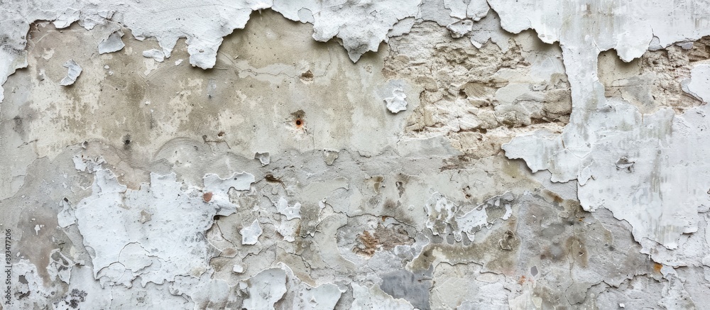 Aufkleber stucco textured background with an aged concrete wall fragment as the focal point perfect for copy s