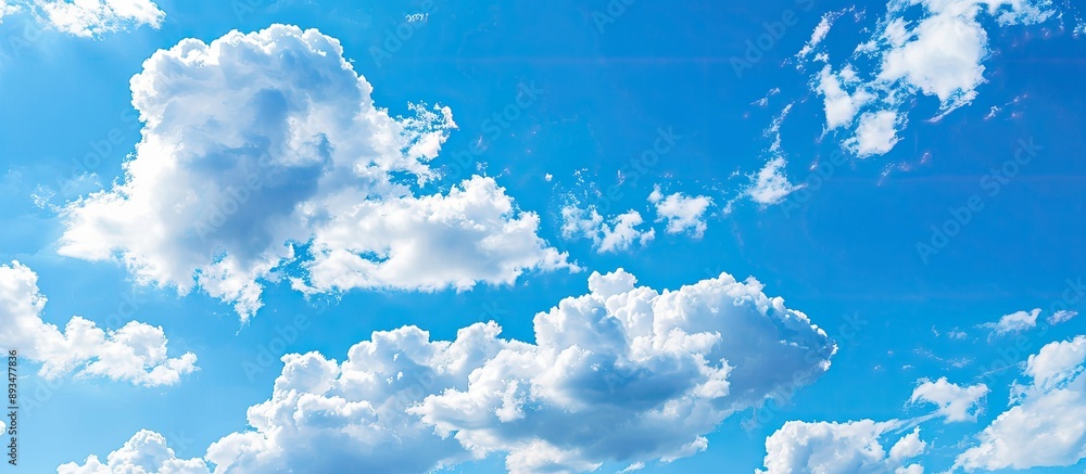 Aufkleber Free blue sky background provided with space for product or advertising text in the image. copy space available