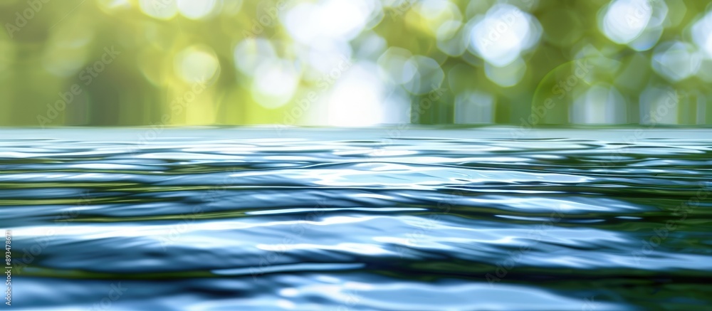 Aufkleber Reflection of light on water with motion creating a captivating copy space image