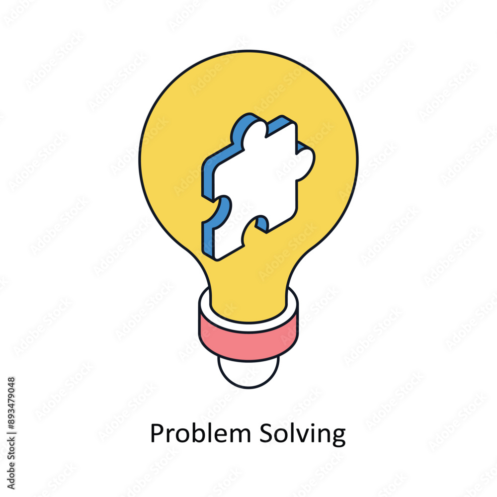 Poster problem solving isometric style icon. symbol on white background eps 10 file