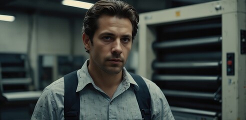 Portrait of a male worker in printing industry
