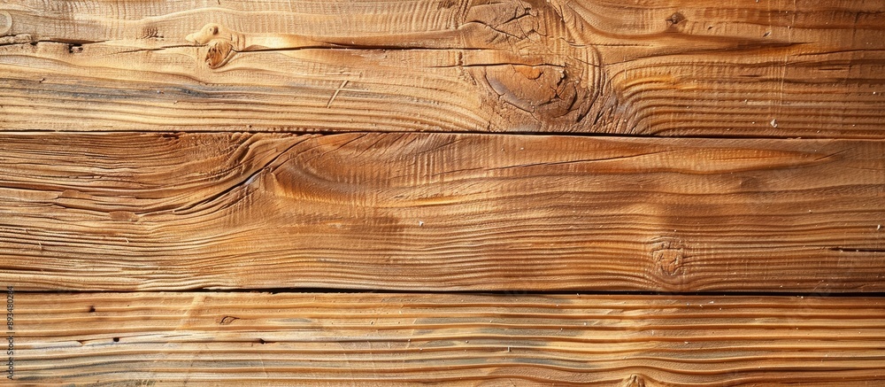 Poster close up of a light brown wooden board with a prominent texture ideal as a copy space image