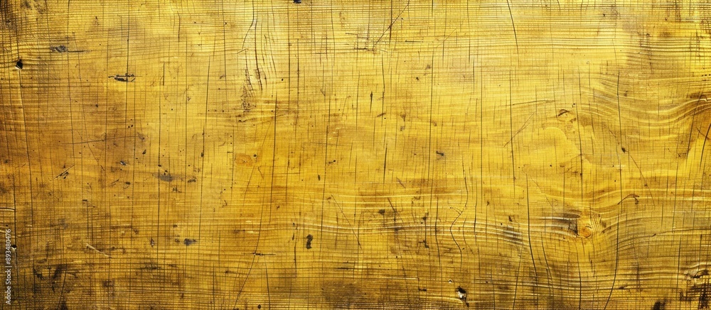 Aufkleber High resolution copy space image of a natural background with a yellow color wooden surface covered in scratches