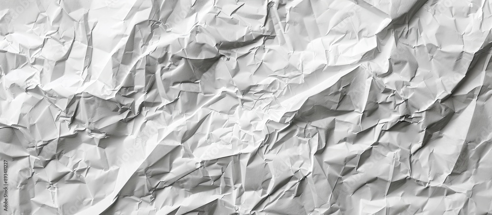 Poster texture of crumpled white paper providing copy space image