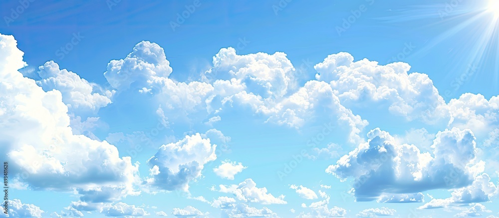 Poster beautiful blue sky background with ample copy space image
