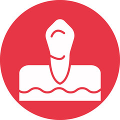 Canine glyph circle icon