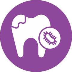 Bacteria glyph circle icon