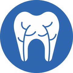 Roots glyph circle icon