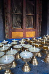 the butter lamp in tibet temple