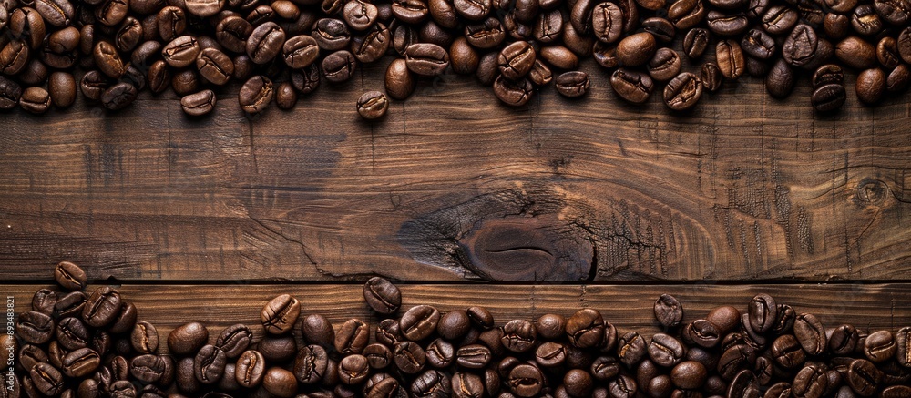 Aufkleber A background of coffee beans with ample copy space for text placement
