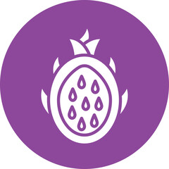 Dragon fruit glyph circle icon