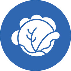 Cabbage glyph circle icon