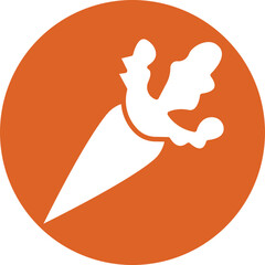 Radish glyph circle icon