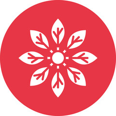 Amaranth leaves glyph circle icon