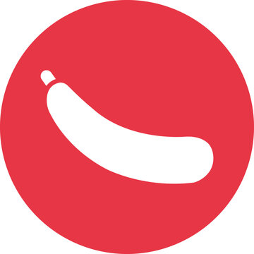Pointed gourd glyph circle icon
