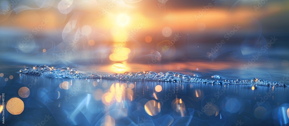 Leinwandbilder bokeh background created by light reflecting on the sea providing copy space image