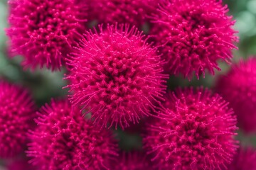 Cockscomb flower bokeh background, AI Generated