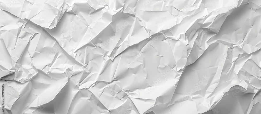 Aufkleber crumpled white paper texture or background with copy space image