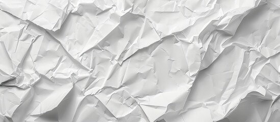 Obraz premium Crumpled white paper texture or background with copy space image