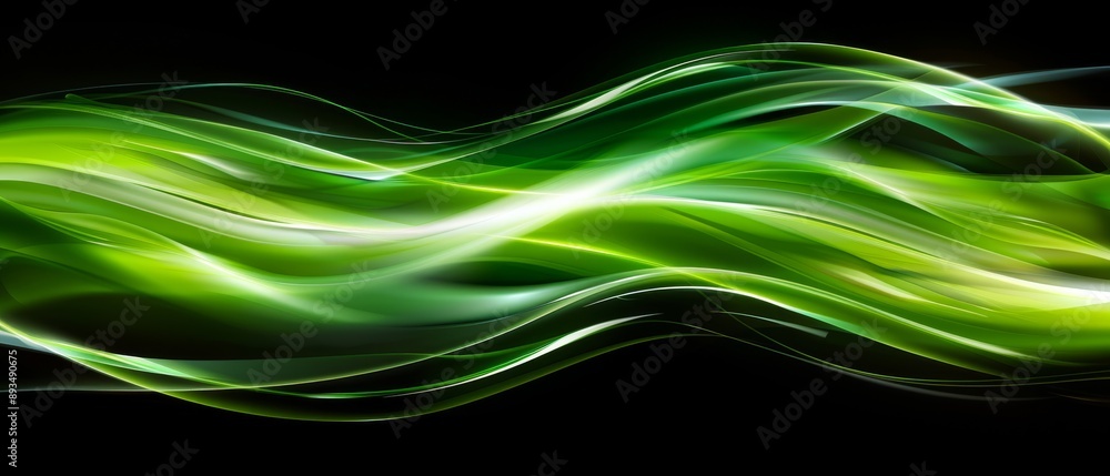 Poster abstract colorful neon green colors and gradients waves texture background panorama banner for web d