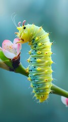 Caterpillar Transforming into Butterfly Symbol of Change and New Beginnings