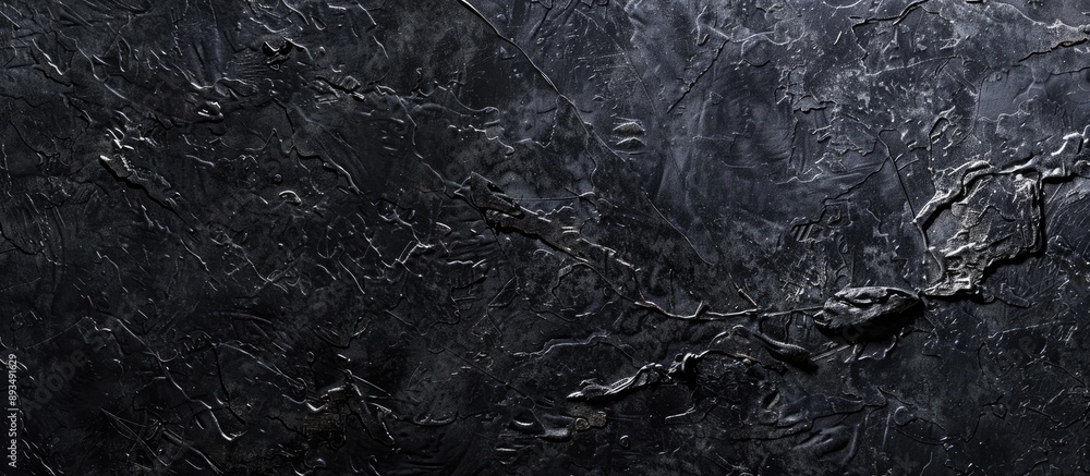 Poster background of a black art paper texture sheet with copy space image