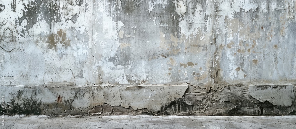 Poster A weathered concrete wall with a textured surface suitable for a copy space image