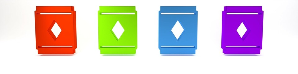 Colorful Magic carpet icon isolated on white background. Minimalism concept. 3D render illustration