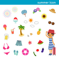 夏のアイコンセット
