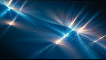 Obraz premium Bright, futuristic colorful bursts of abstract light against a dark blue background