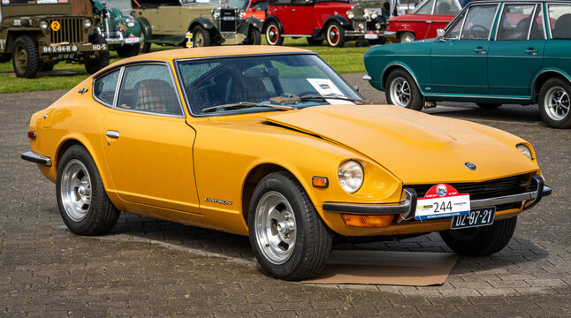 Lelystad, The Netherlands, 16.06.2024, Classic Sports car Datsun 240Z from 1971 at The National Old timer Day