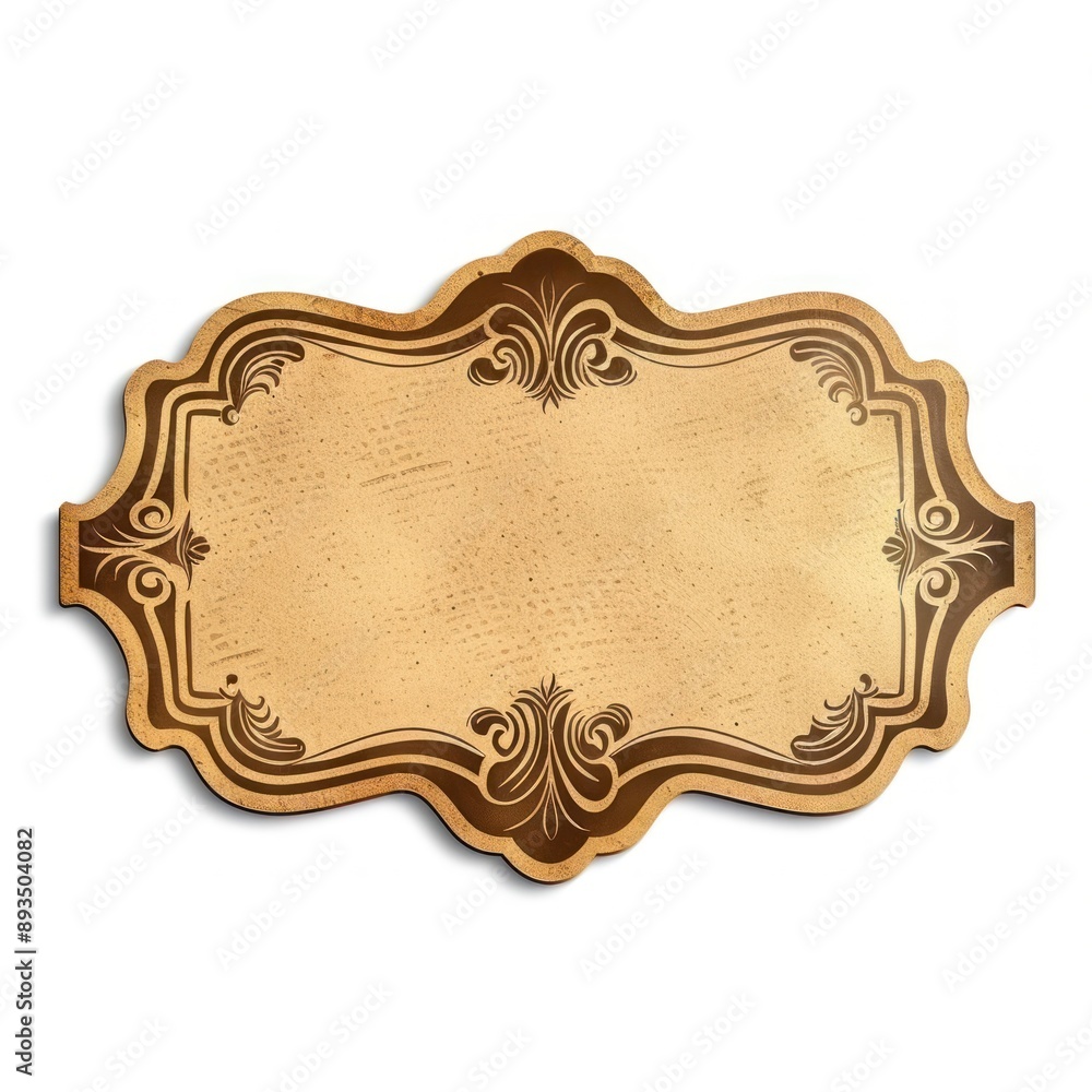 Wall mural A gold border shape ticket accessories accessory furniture.